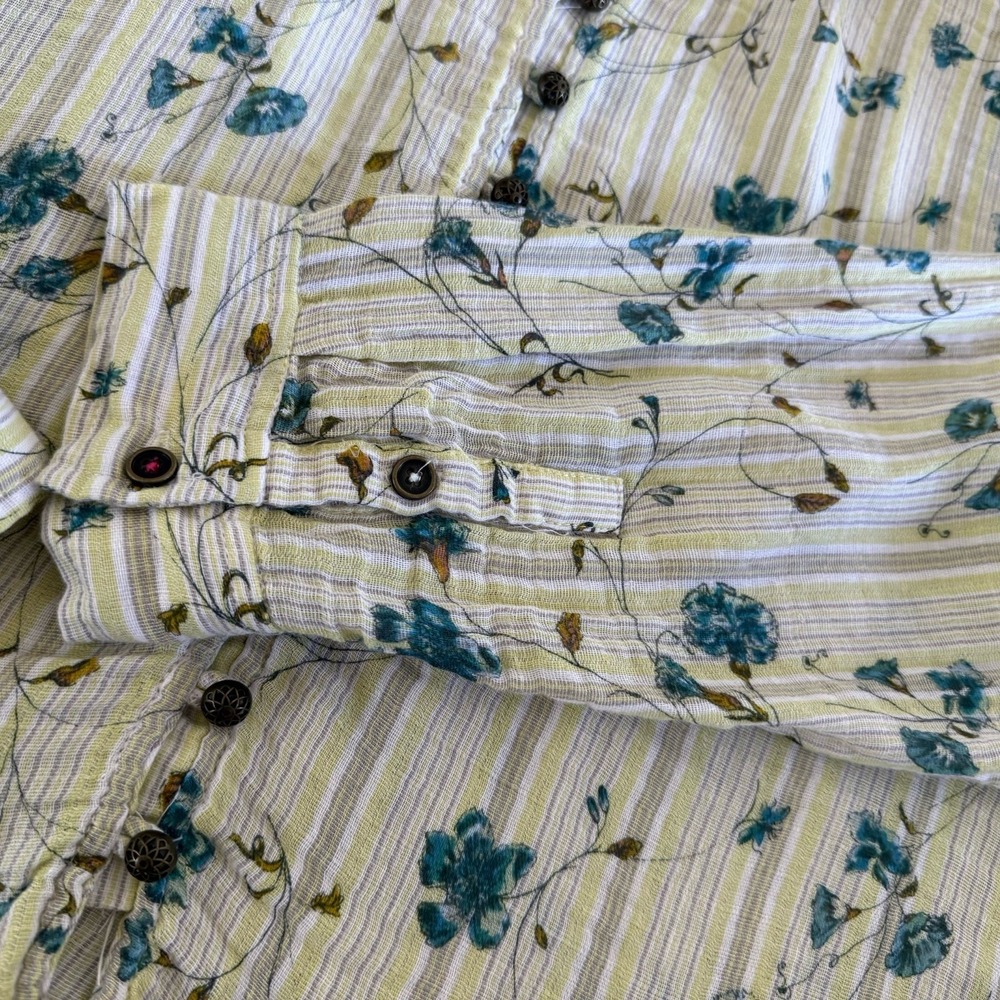 Anthropologie By Pilcro The Tavi Button Down Blouse Size L Cottagcore Prairie - Picture 11 of 14